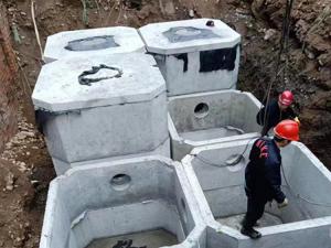 方形小区旱厕改造化粪池定制6到100立方整体式生态池工期短
